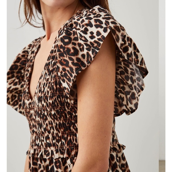NWT Rails CLEMENTINE MIDI Cotton Dress Nala Leopard Print - Picture 3 of 5